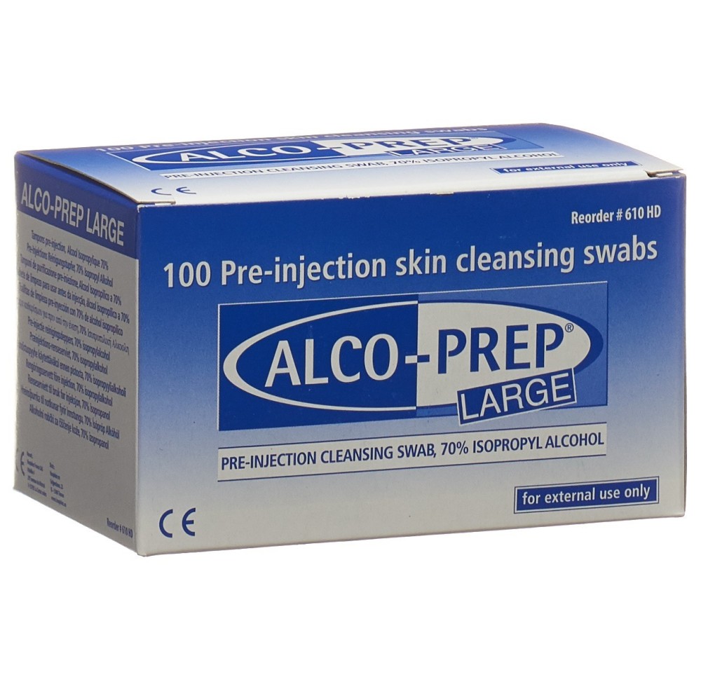 ALCO-PREP Tampon nettoya pré-injection GrL 100 pce ALCO-PREP Tampon nettoya pré-injection GrL 100 pce