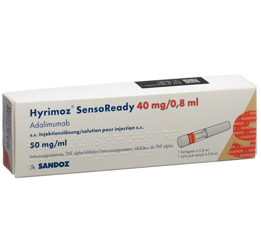 HYRIMOZ SensoReady 40 mg/0.8ml stylo pré 0.8 ml HYRIMOZ SensoReady 40 mg/0.8ml stylo pré 0.8 ml