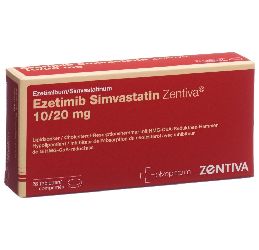 EZETIMIB SIMVASTATIN Zentiva cpr 10/20 mg 28 pce EZETIMIB SIMVASTATIN Zentiva cpr 10/20 mg 28 pce