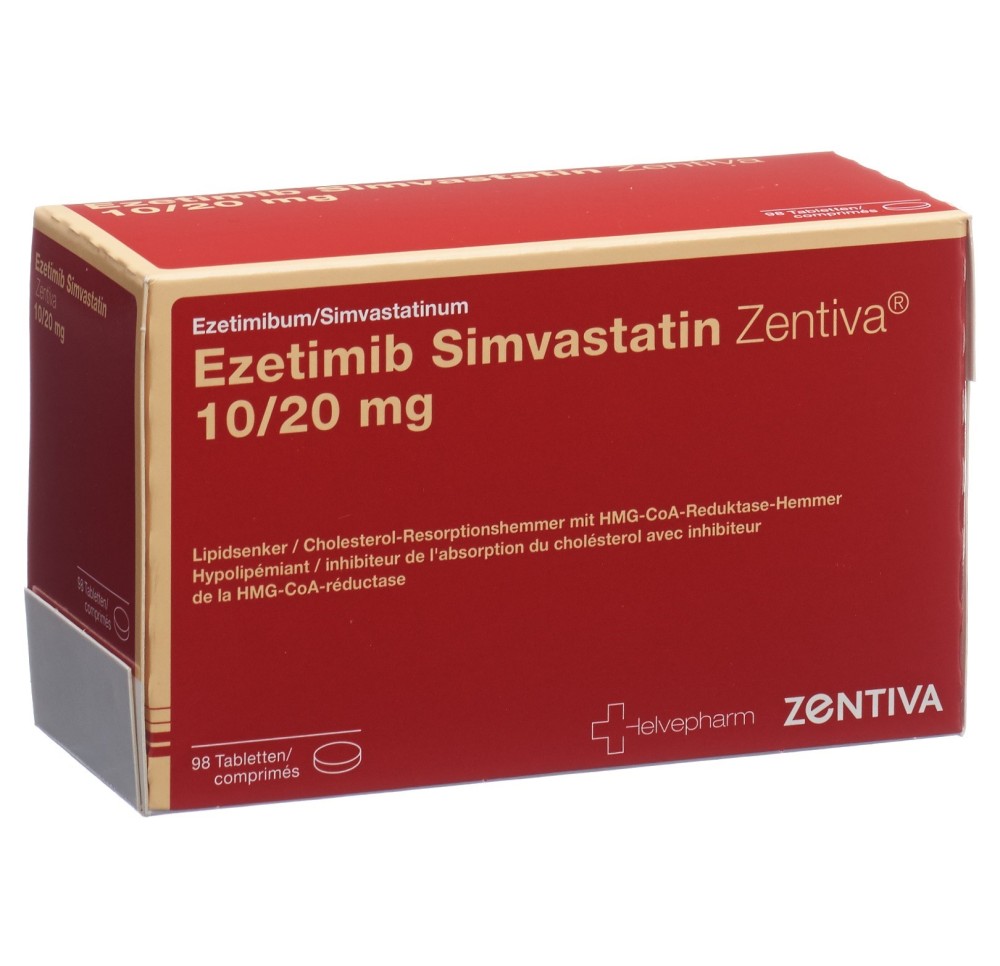 EZETIMIB SIMVASTATIN Zentiva cpr 10/20 mg 98 pce EZETIMIB SIMVASTATIN Zentiva cpr 10/20 mg 98 pce