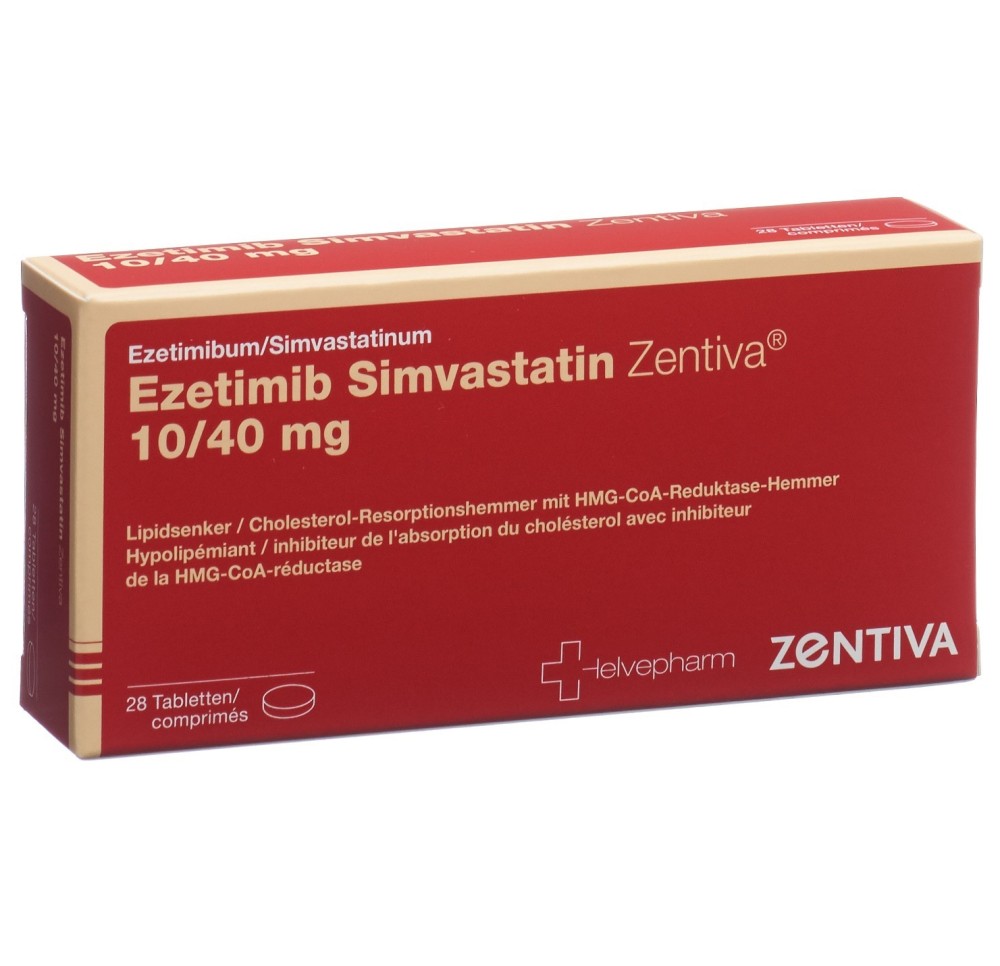 EZETIMIB SIMVASTATIN Zentiva cpr 10/40 mg 28 pce EZETIMIB SIMVASTATIN Zentiva cpr 10/40 mg 28 pce