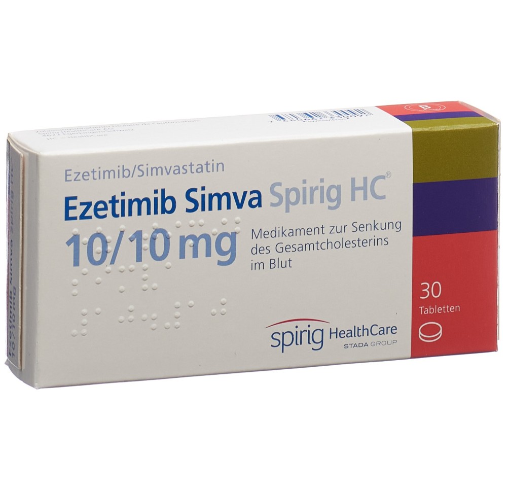 EZETIMIBE SIMVA Spirig HC cpr 10/10 mg 30 pce EZETIMIBE SIMVA Spirig HC cpr 10/10 mg 30 pce