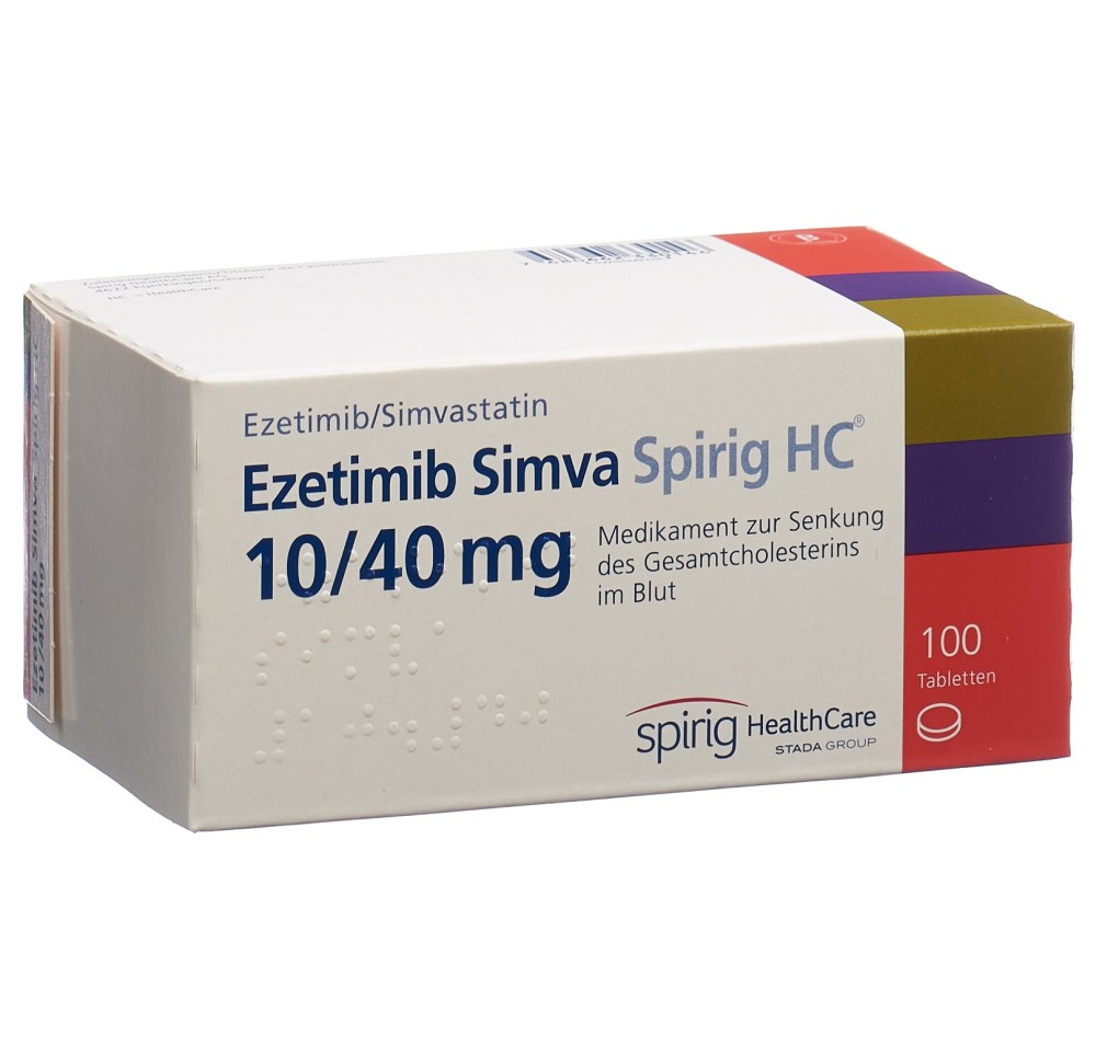 EZETIMIBE SIMVA Spirig HC cpr 10/40 mg 100 pce EZETIMIBE SIMVA Spirig HC cpr 10/40 mg 100 pce