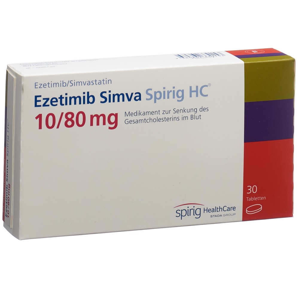 EZETIMIBE SIMVA Spirig HC cpr 10/80 mg 30 pce EZETIMIBE SIMVA Spirig HC cpr 10/80 mg 30 pce