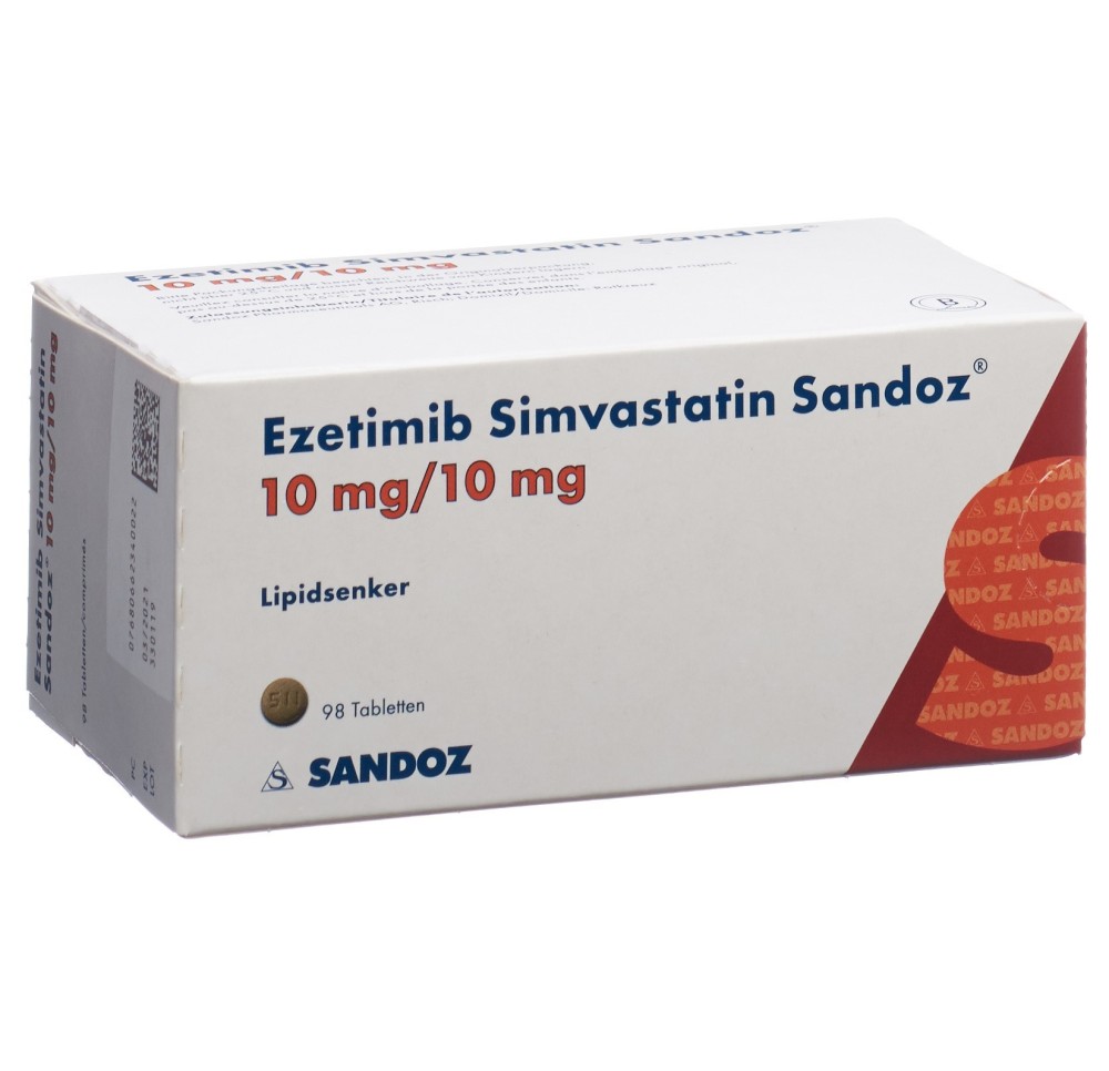 EZETIMIB SIMVASTATIN Sandoz cpr 10/10 mg 98 pce