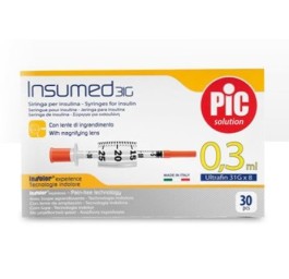 PIC INSUMED seringue insul 0.3ml lu aiguil 30 pce