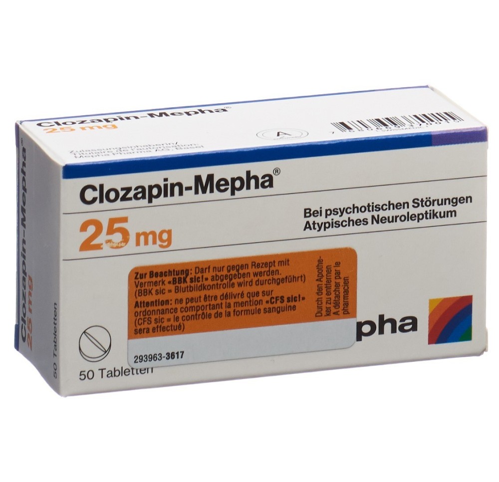 CLOZAPIN Mepha cpr 25 mg 50 pce
