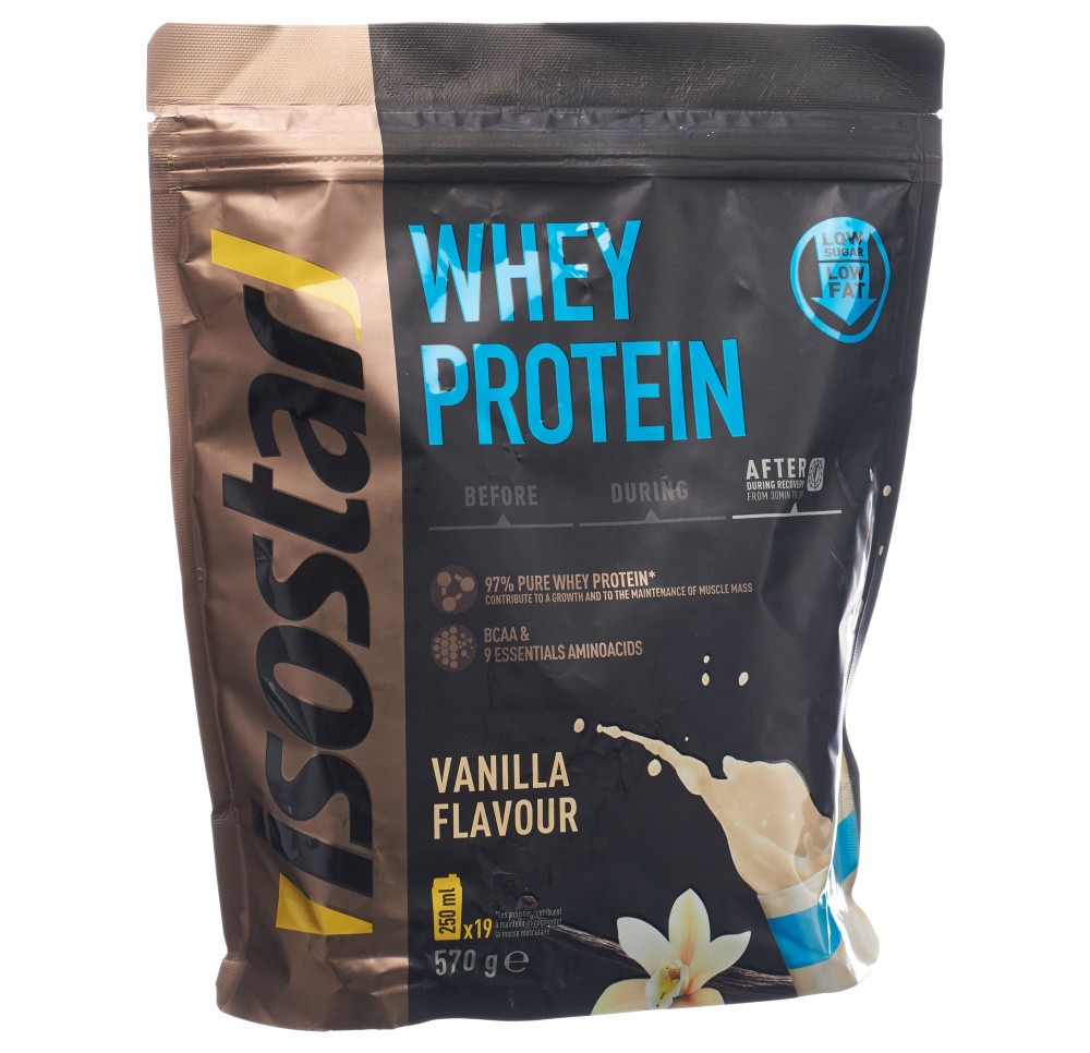 ISOSTAR Whey Protein pdr Vanille sach 570 g ISOSTAR Whey Protein pdr Vanille sach 570 g