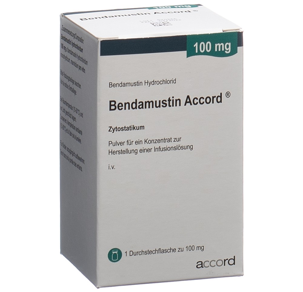 BENDAMUSTIN Accord subst sèche 100 mg flac BENDAMUSTIN Accord subst sèche 100 mg flac