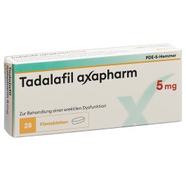 TADALAFIL axapharm cpr pell 5 mg 28 pce