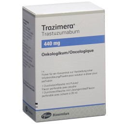 TRAZIMERA subst sèche 440 mg c solv flac