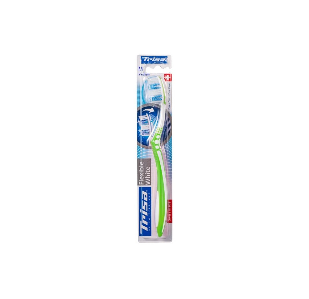 TRISA Flexible White brosse à dents medium TRISA Flexible White brosse à dents medium