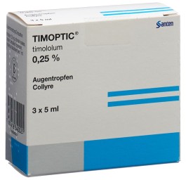 TIMOPTIC gtt opht 0.25 % 3 fl 5 ml