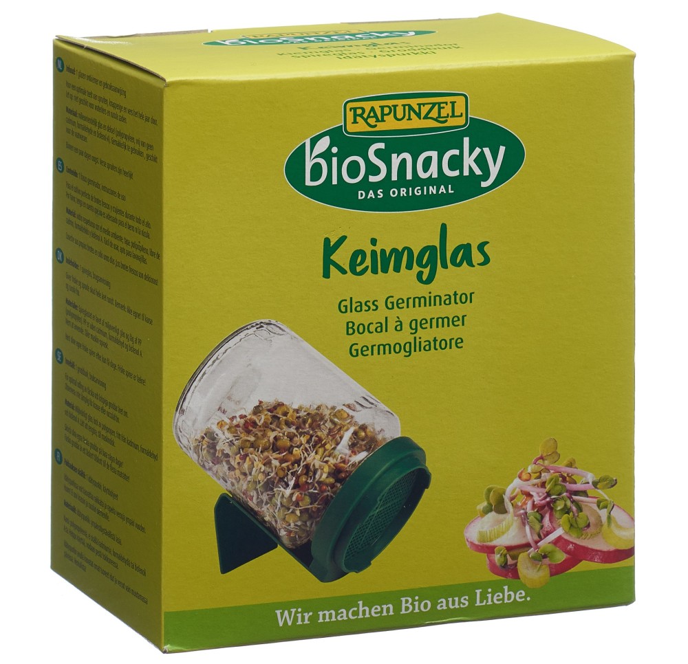 BIOSNACKY Bocal à germer en verre BIOSNACKY Bocal à germer en verre