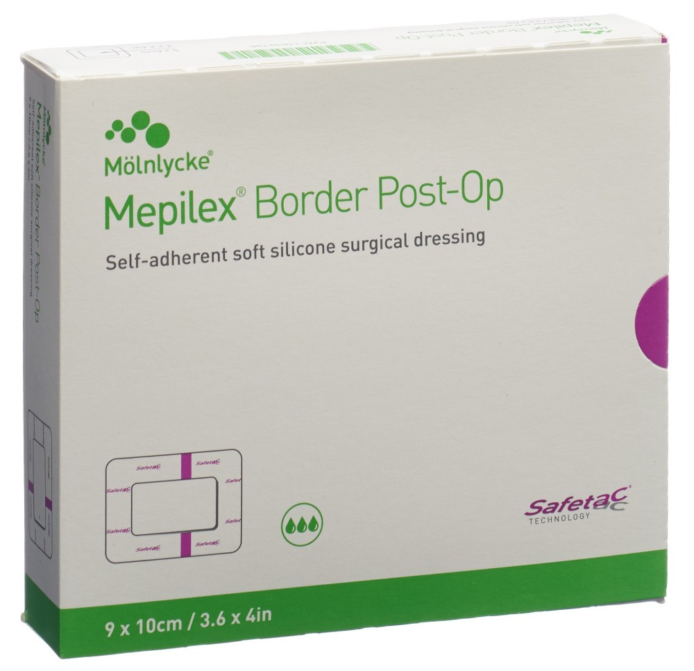 MEPILEX Border Post OP 9x10cm 10 pce