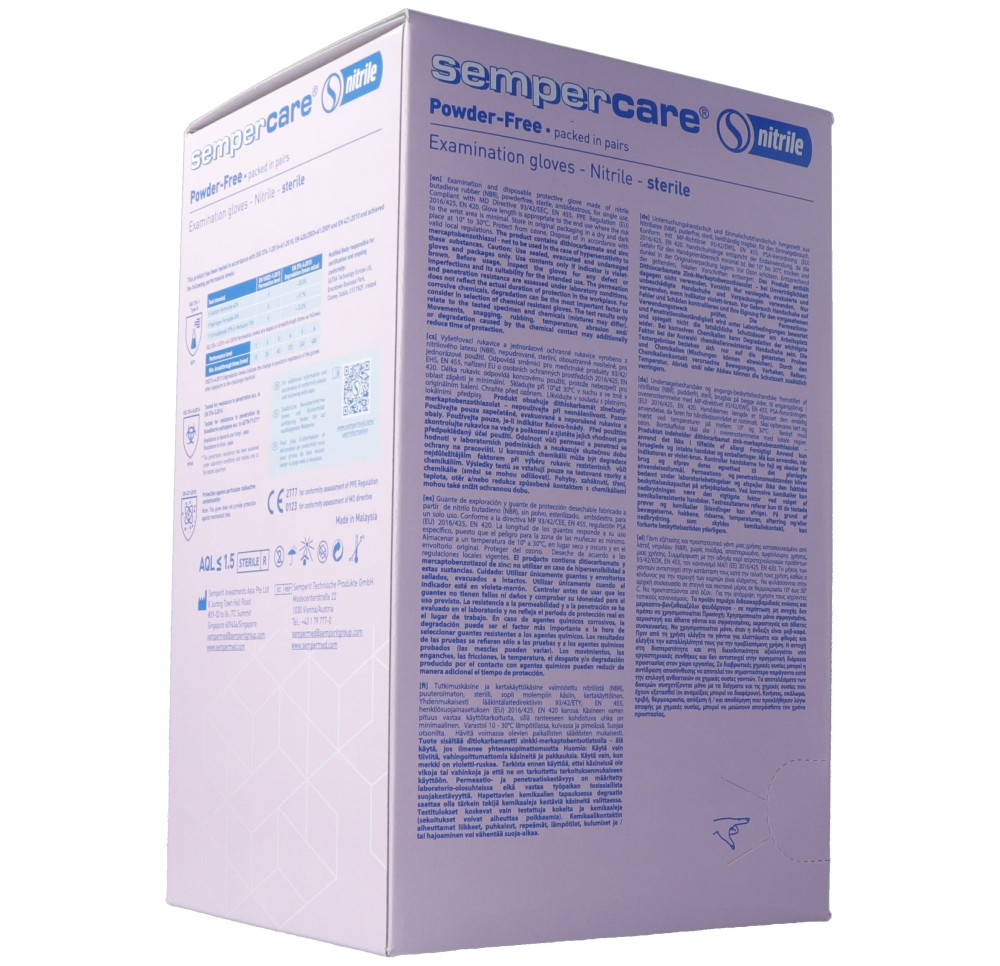 SEMPERCARE Nitrile S stériles non poudr 50 x 2 pce