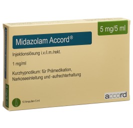 MIDAZOLAM Accord sol inj 5 mg/5ml 10 amp 5 ml