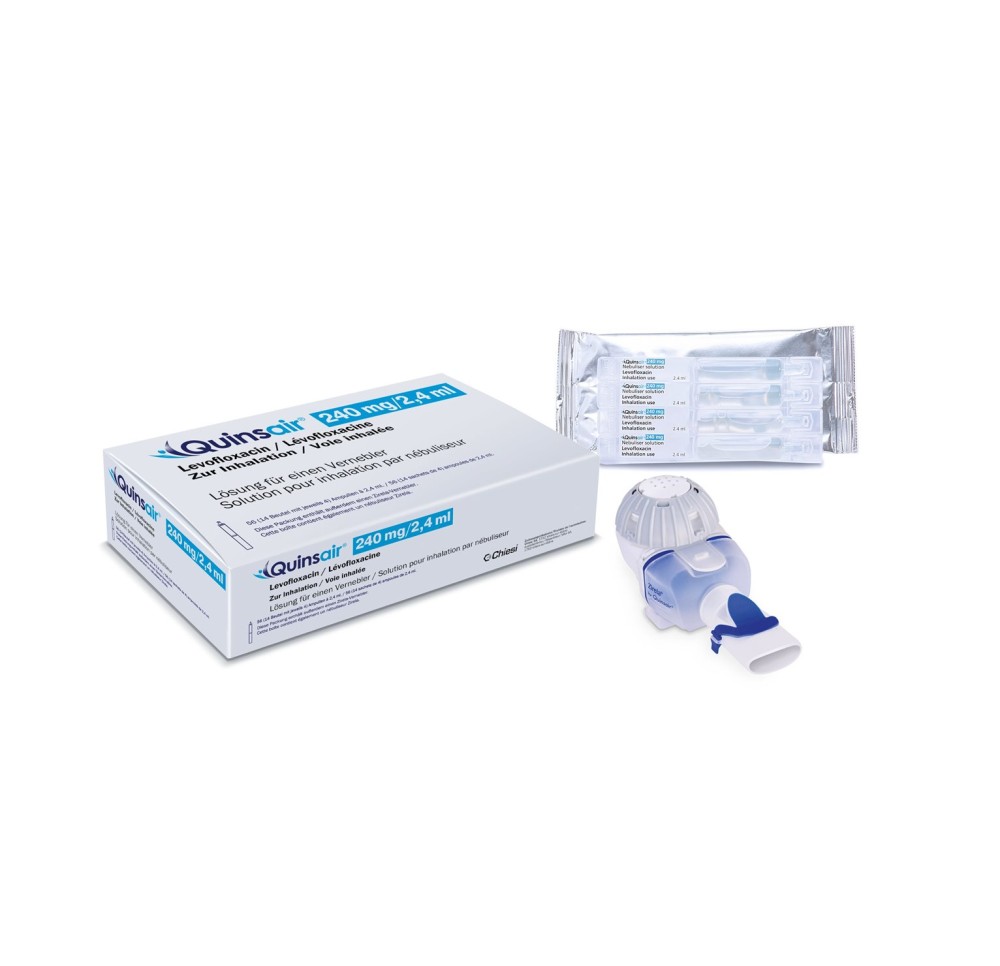QUINSAIR sol inhal 240 mg/2.4ml 56 amp 2.4 ml
