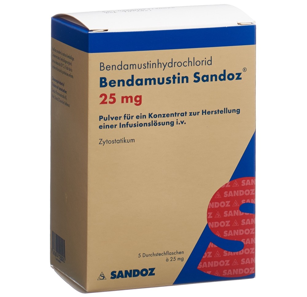 BENDAMUSTINE Sandoz subst sèche 25 mg 5 pce BENDAMUSTINE Sandoz subst sèche 25 mg 5 pce