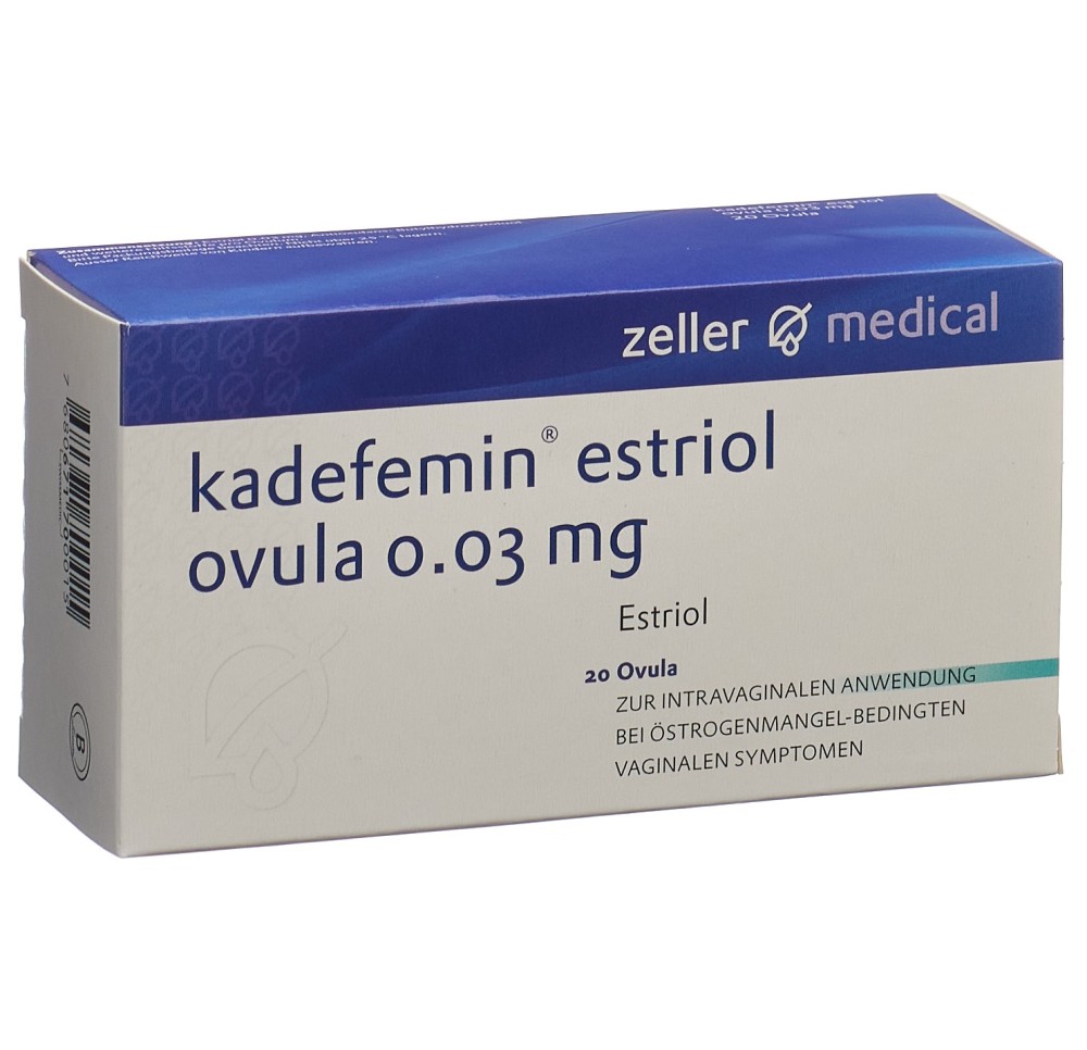 KADEFEMINE Estriol ovule 0.03 mg 20 pce KADEFEMINE Estriol ovule 0.03 mg 20 pce
