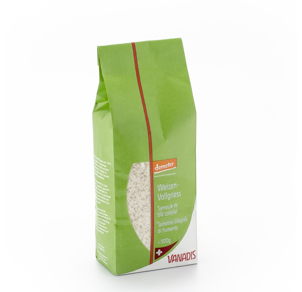 VANADIS blé semoule complète demeter sach 500 g VANADIS blé semoule complète demeter sach 500 g