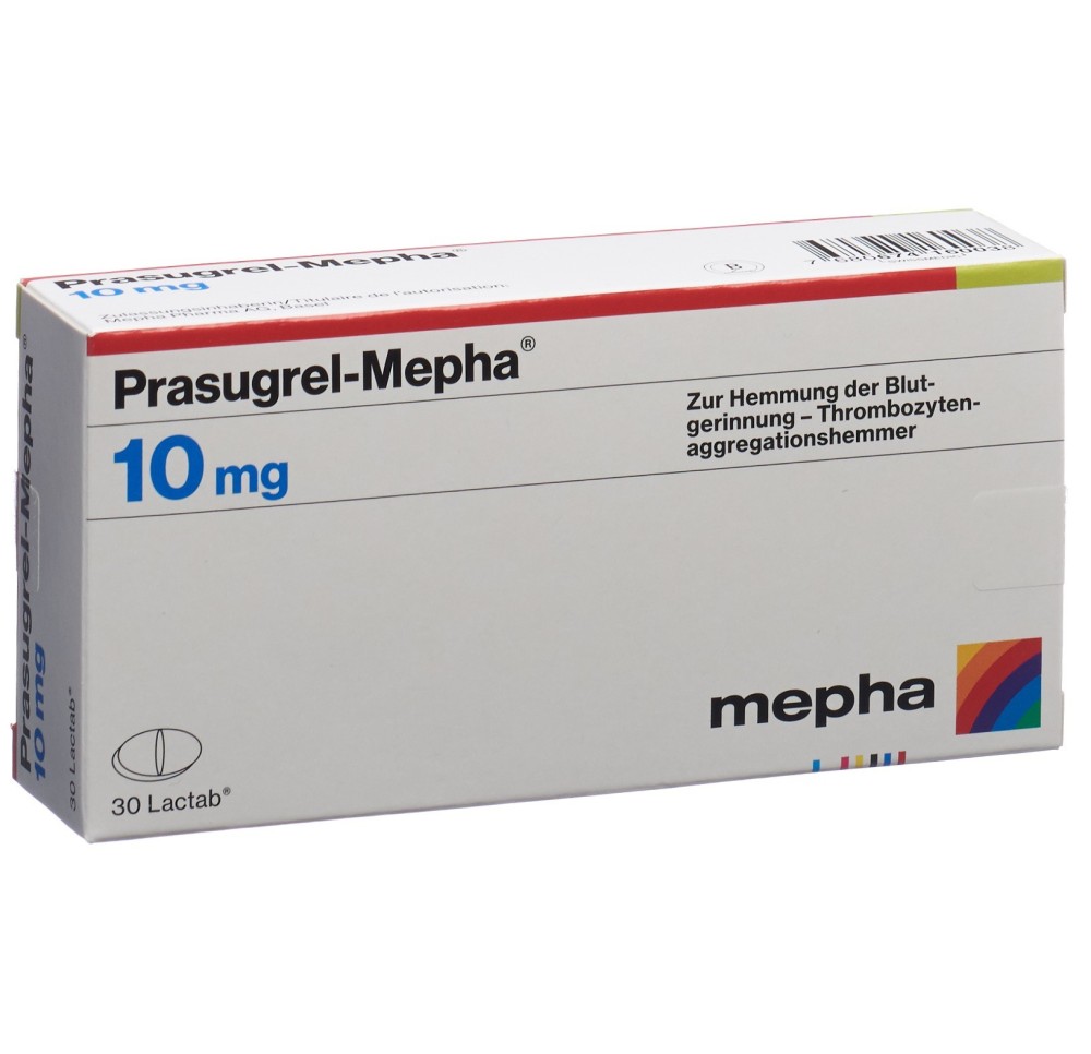 PRASUGREL Mepha Lactab 10 mg 30 pce PRASUGREL Mepha Lactab 10 mg 30 pce