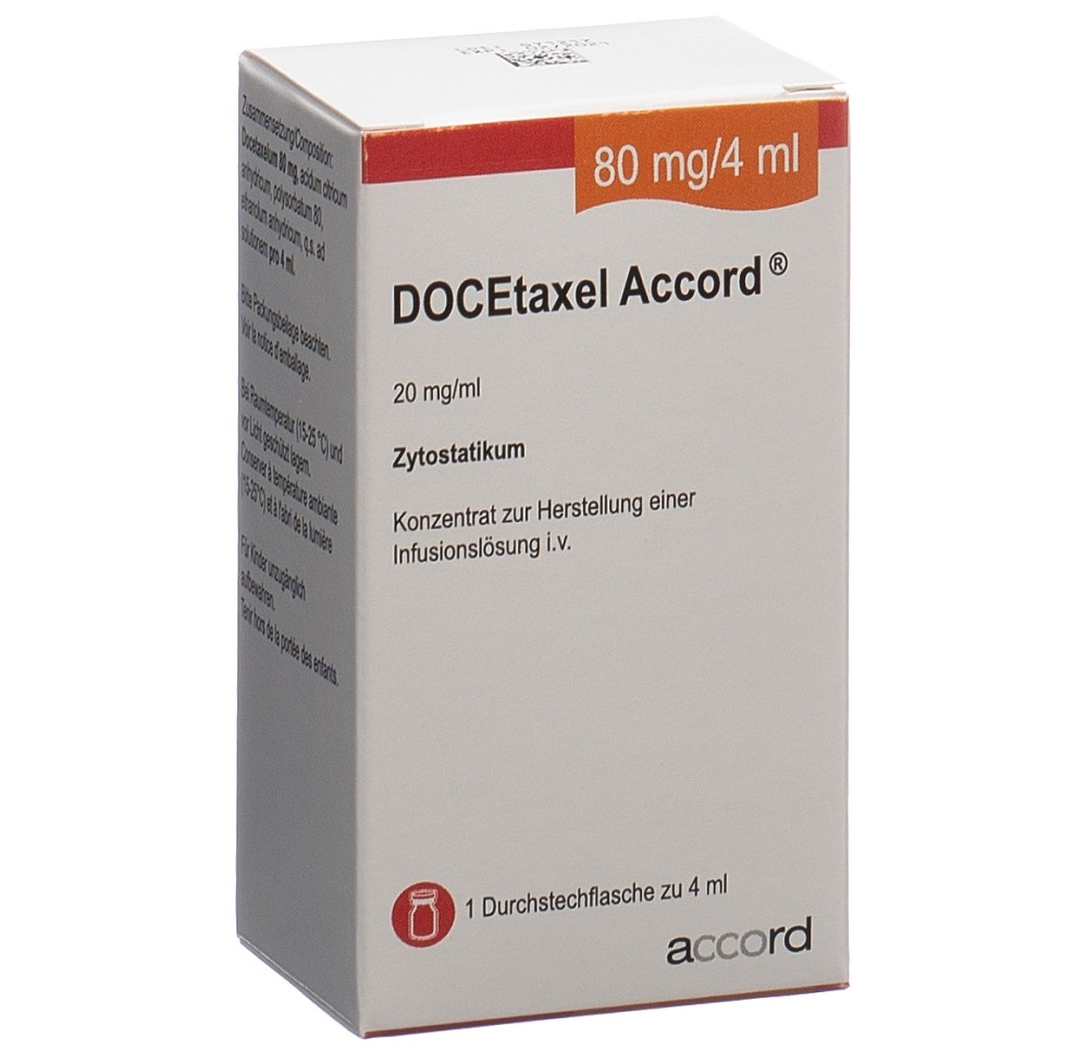 DOCETAXEL Accord conc perf 80 mg/4ml 30x22mm DOCETAXEL Accord conc perf 80 mg/4ml 30x22mm