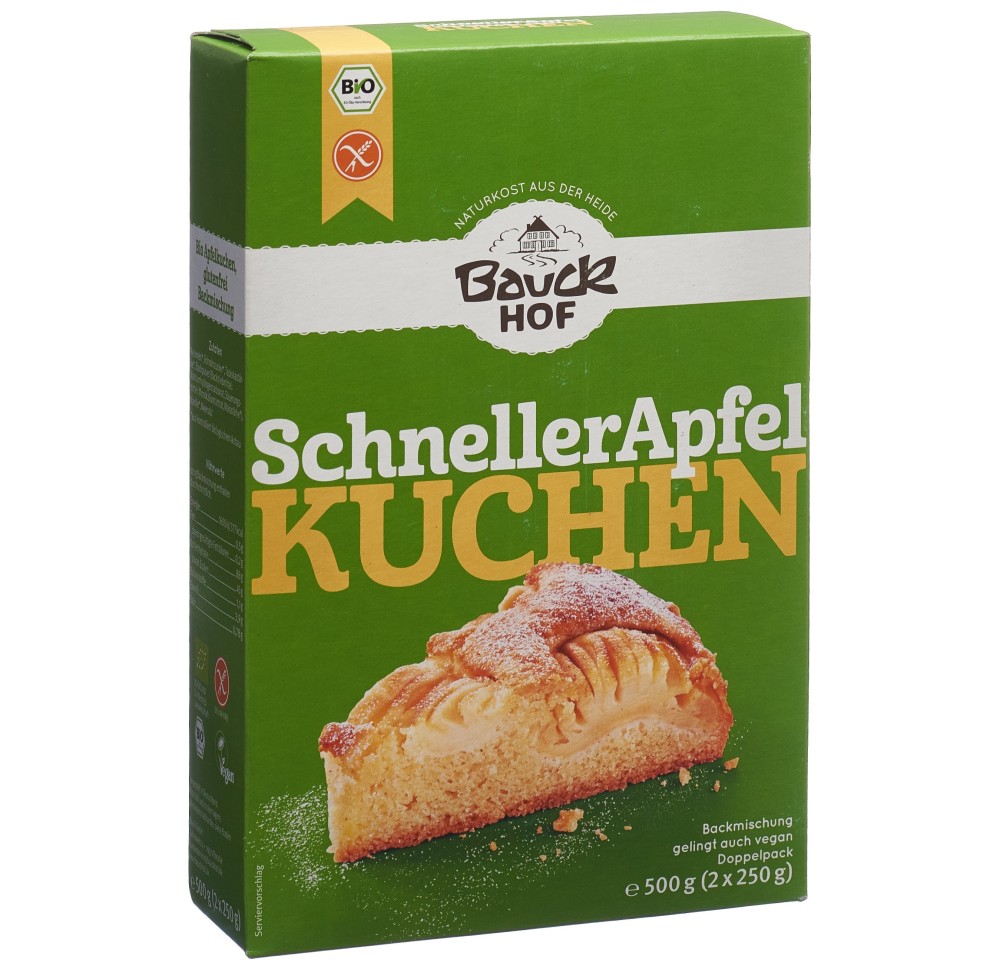 BAUCKHOF mélange gâteaux pommes s gluten 2 x 250 g BAUCKHOF mélange gâteaux pommes s gluten 2 x 250 g