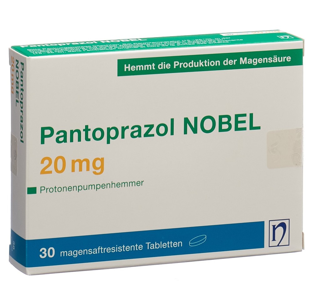 PANTOPRAZOL NOBEL cpr pell 20 mg 30 pce PANTOPRAZOL NOBEL cpr pell 20 mg 30 pce