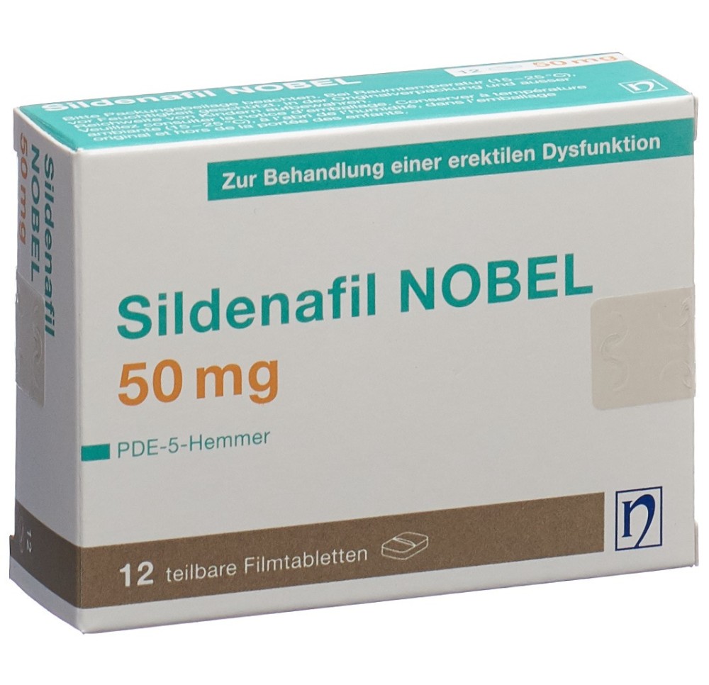 SILDENAFIL NOBEL cpr pell 50 mg 12 pce SILDENAFIL NOBEL cpr pell 50 mg 12 pce