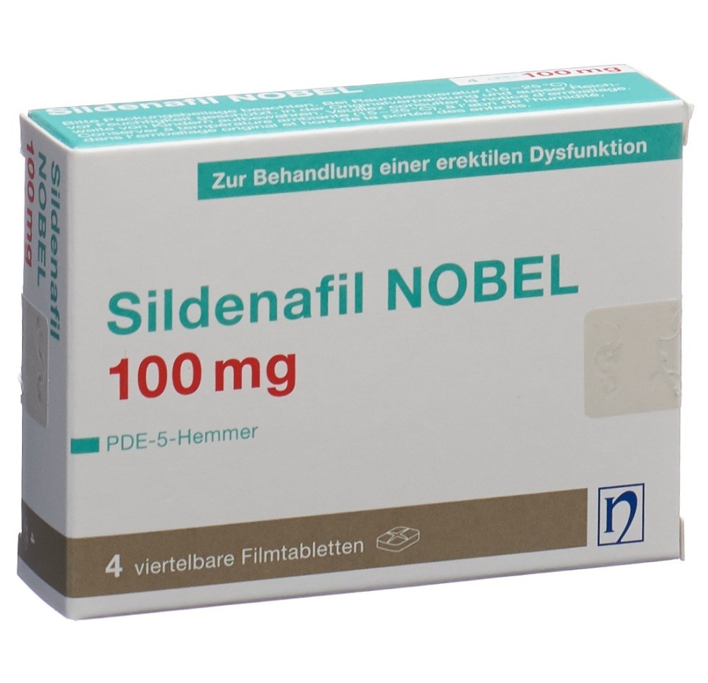 SILDENAFIL NOBEL cpr pell 100 mg 4 pce SILDENAFIL NOBEL cpr pell 100 mg 4 pce
