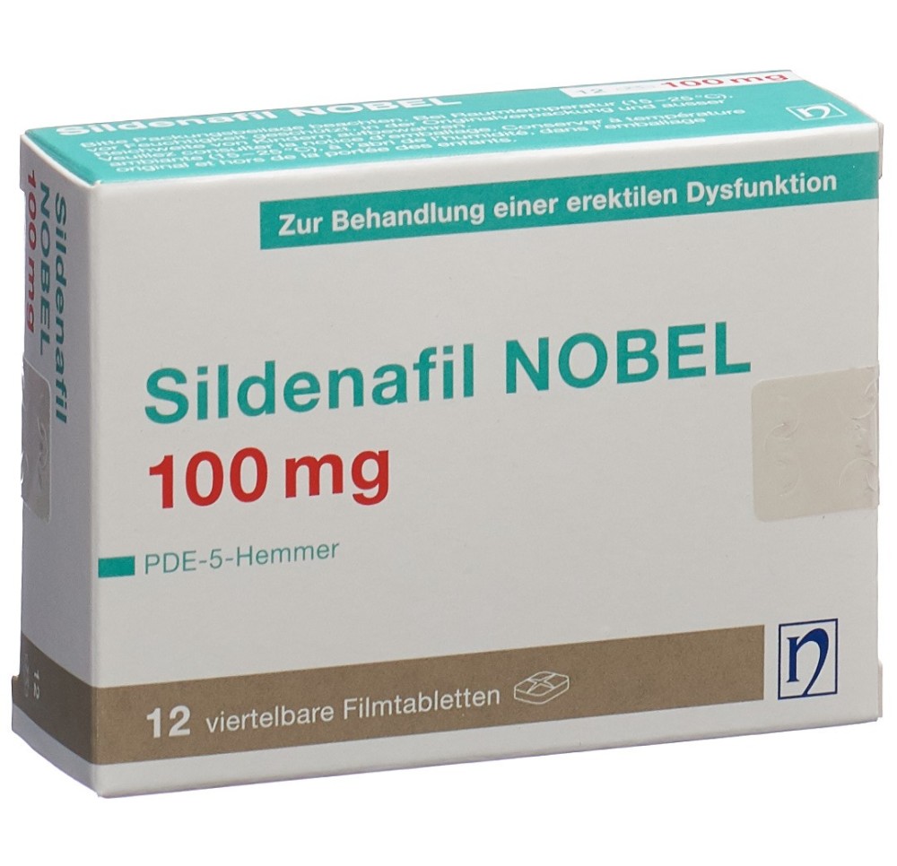 SILDENAFIL NOBEL cpr pell 100 mg 12 pce SILDENAFIL NOBEL cpr pell 100 mg 12 pce