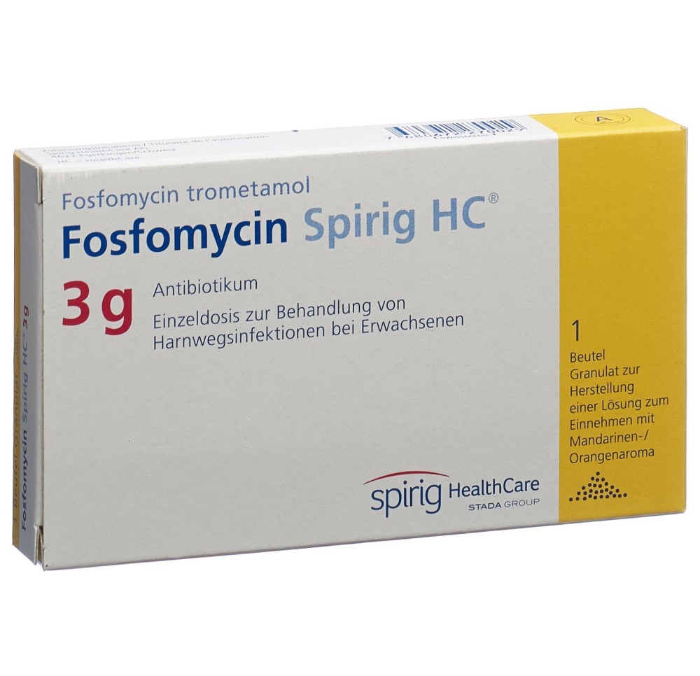 FOSFOMYCINE Spirig HC gran 3 g sach FOSFOMYCINE Spirig HC gran 3 g sach