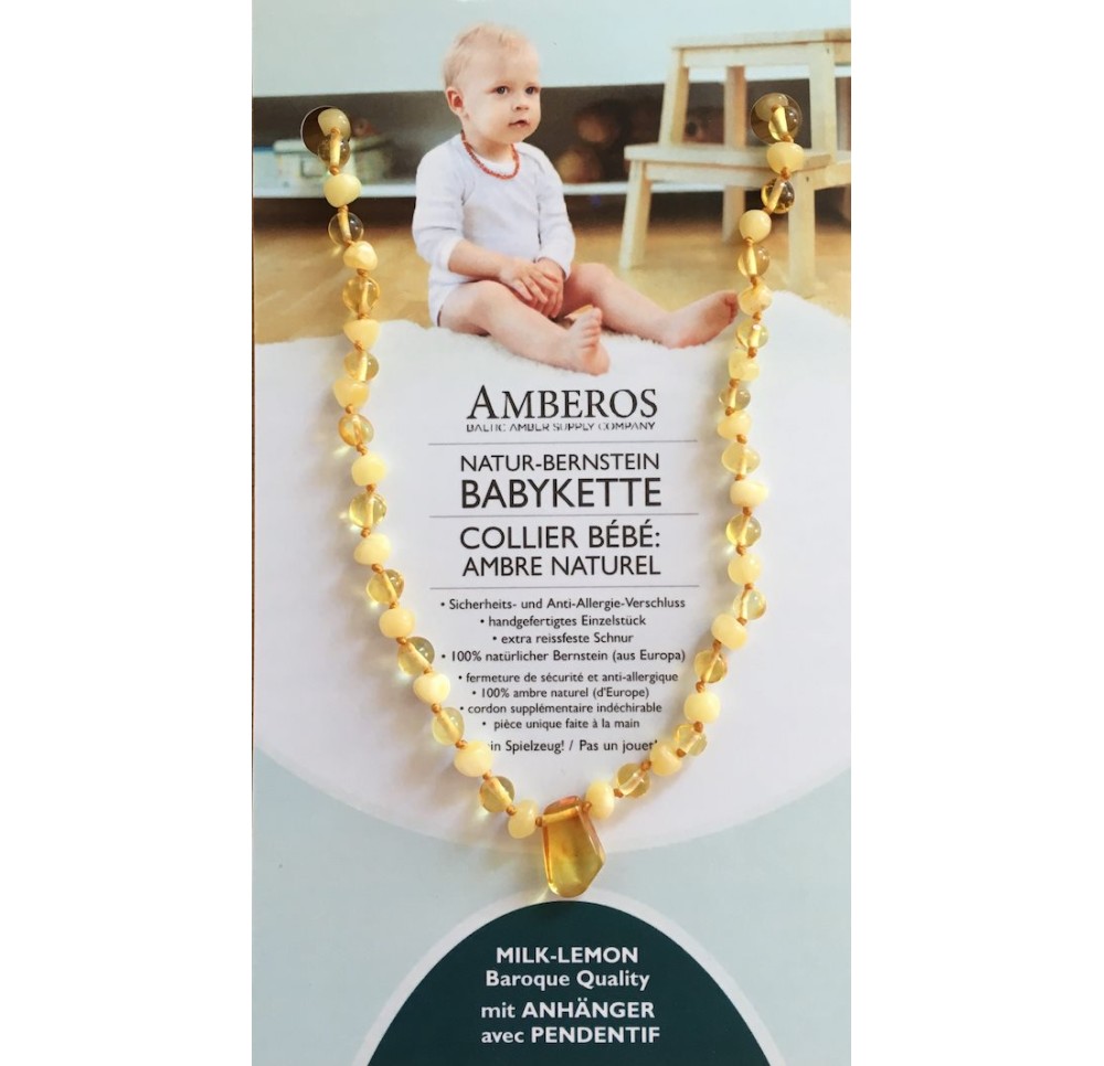 AMBEROS collier pendent amb naturel baro milk lem AMBEROS collier pendent amb naturel baro milk lem