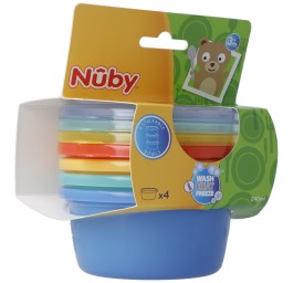 NUBY pots de pique-nique avec couver 240ml 4 pce