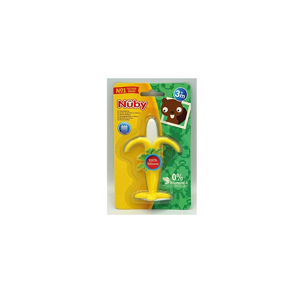 NUBY jouet dentition silicone banane 3m+ NUBY jouet dentition silicone banane 3m+