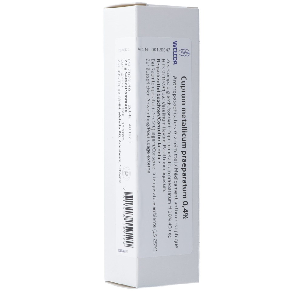 WELEDA cuprum metallicum praep ong 0.4 % tb 23 g