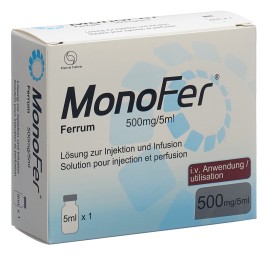 MONOFER prép inj perf 500 mg/5ml flac 5 ml