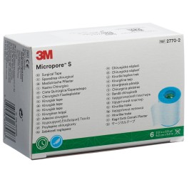 3M MICROPORE S sparadrap silic 5cmx5m 6 pce
