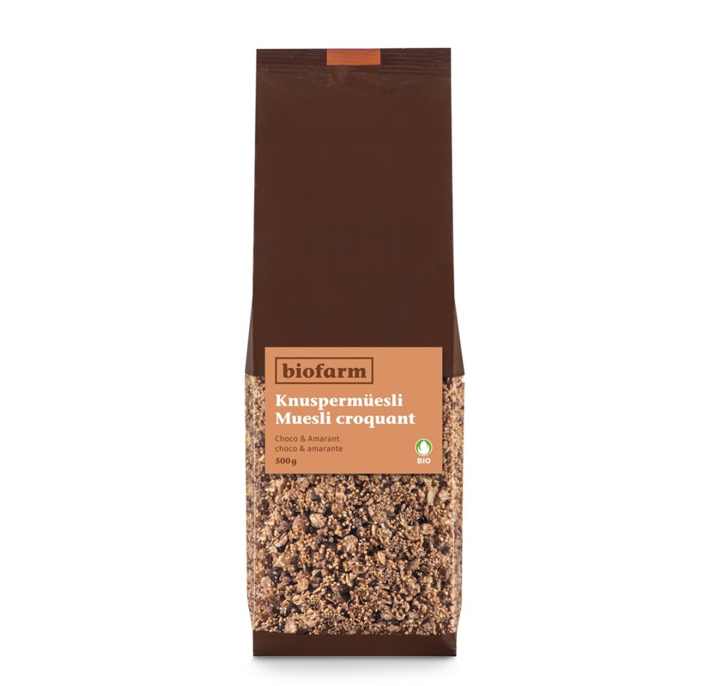 BIOFARM müesli croquant choco amarante bourg 500 g BIOFARM müesli croquant choco amarante bourg 500 g