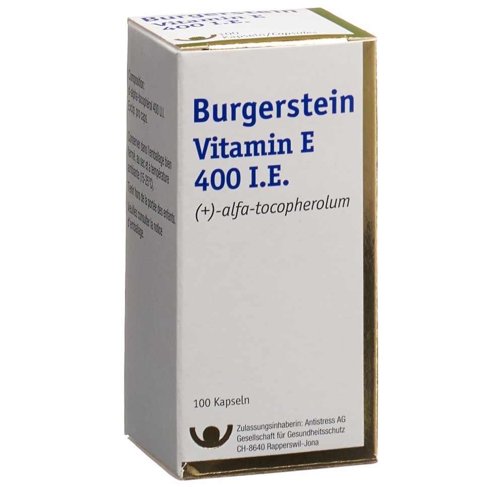 BURGERSTEIN Vitamin E caps moll 400 UI bte 100 pce