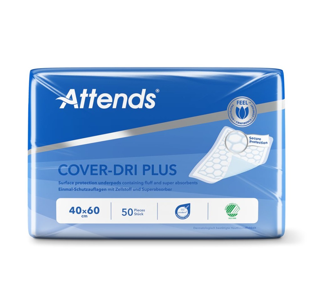 ATTENDS COVER DRI alèse plus 40x60cm sach 50 pce ATTENDS COVER DRI alèse plus 40x60cm sach 50 pce