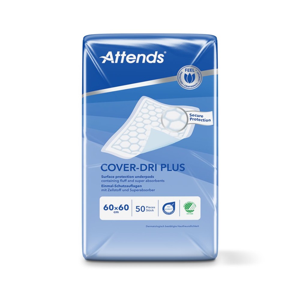 ATTENDS COVER DRI alèse plus 60x60cm sach 50 pce ATTENDS COVER DRI alèse plus 60x60cm sach 50 pce