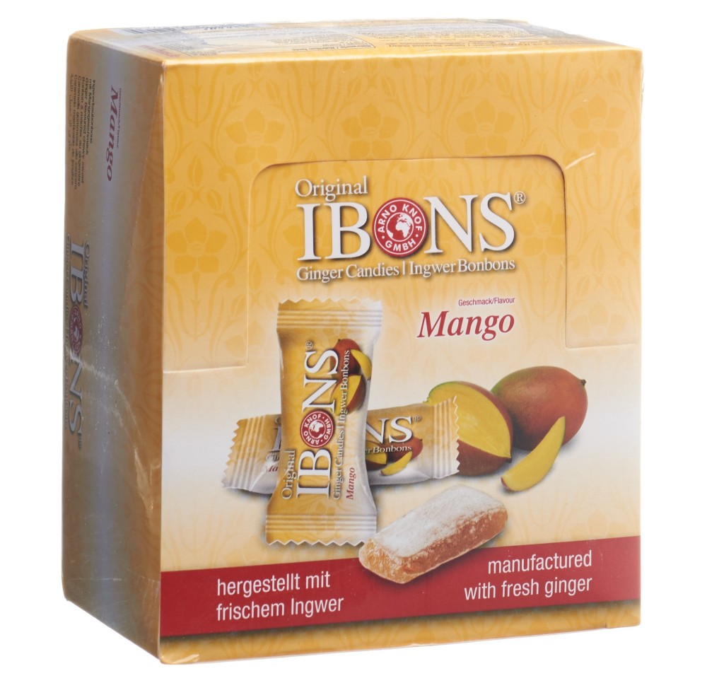 IBONS bonbon gingembre display mangue 12x60g
