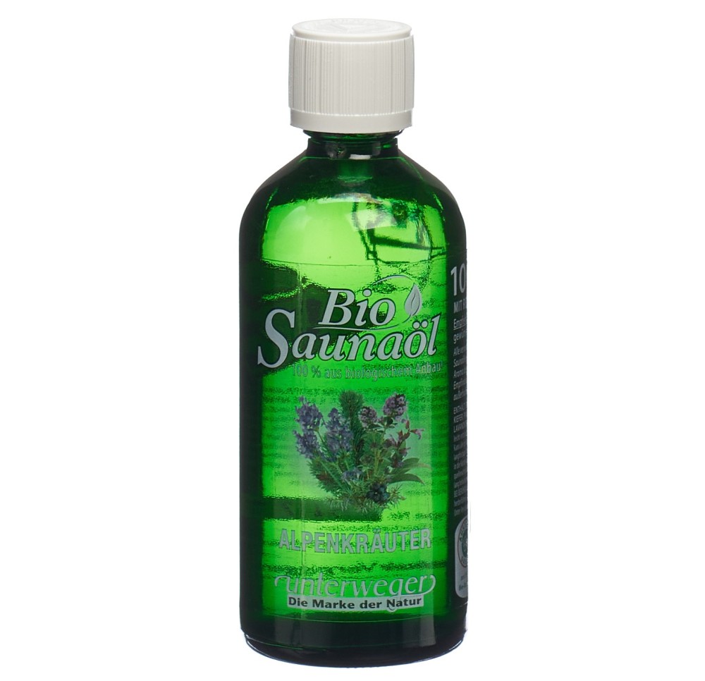 UNTERWEGER huile bio sauna herbes des alpes 100 ml UNTERWEGER huile bio sauna herbes des alpes 100 ml