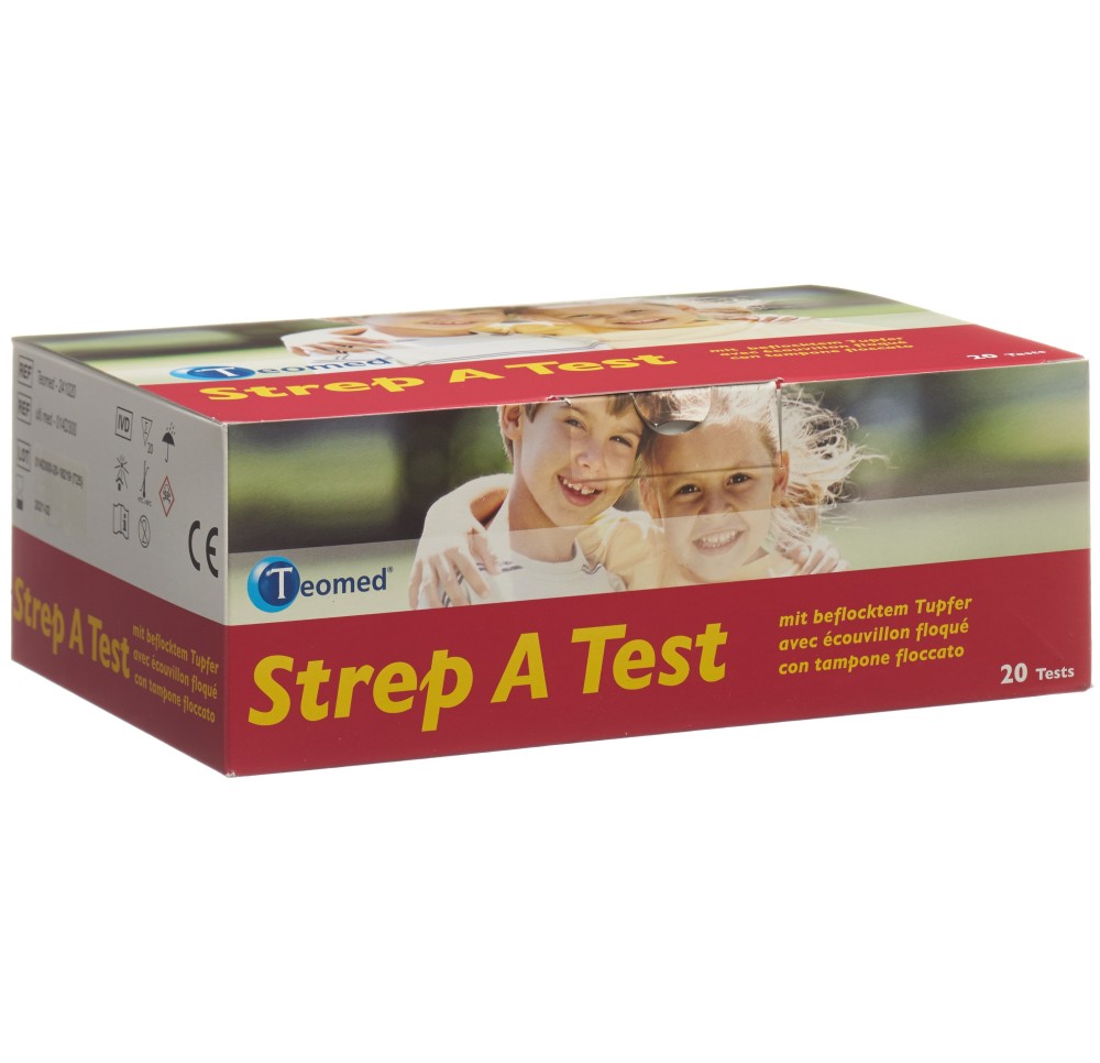 STREP A test teomed avec écouvillon floqué 20 pce