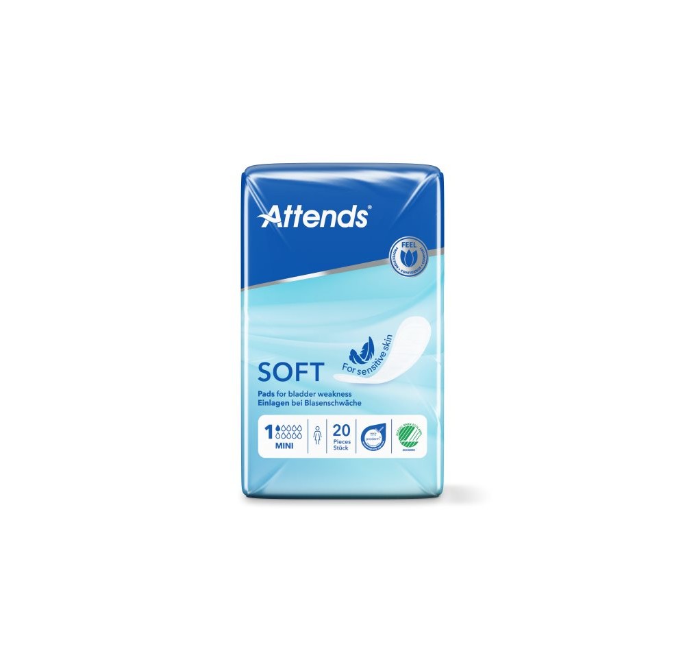 ATTENDS Soft 1 mini langes sach 20 pce ATTENDS Soft 1 mini langes sach 20 pce