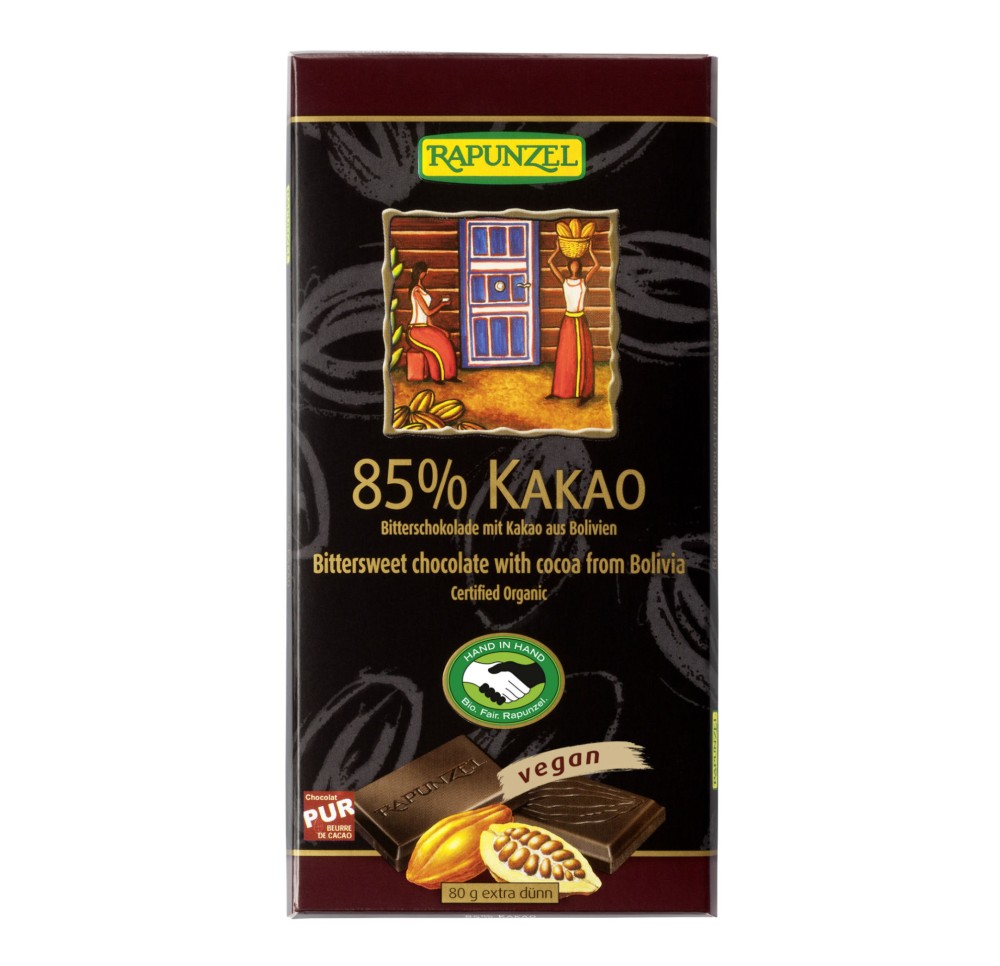 RAPUNZEL chocolat amer bio 80 g RAPUNZEL chocolat amer bio 80 g