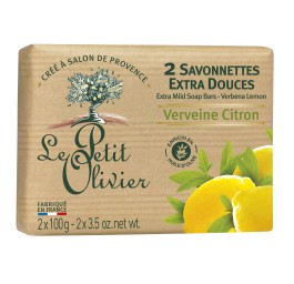 LE PETIT OLIVIER savon verveine-citron 2 x 100 g