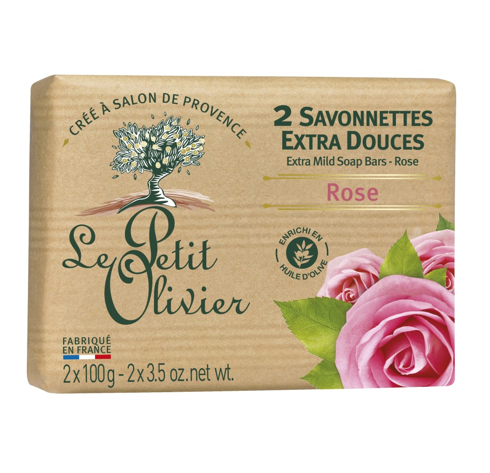 LE PETIT OLIVIER savon rose 2 x 100 g LE PETIT OLIVIER savon rose 2 x 100 g